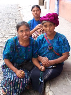 Antigua women pose