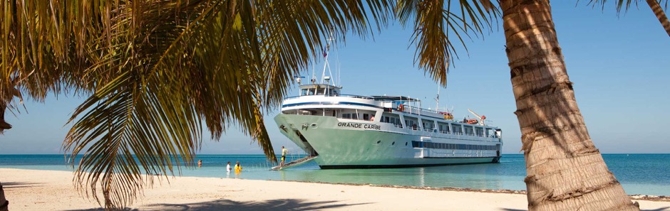 Big Boat, Little Boat, yachting in Belize, Caribbean Wood Print by