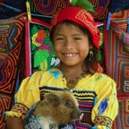 kuna indian girl with pets_WM